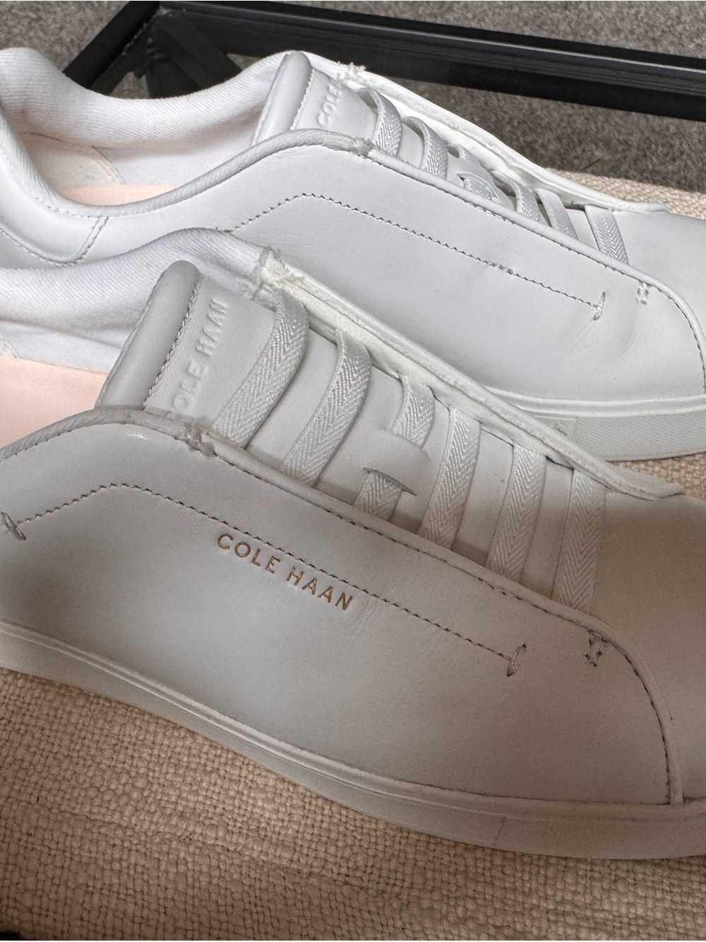 Cole Haan White Grand Crosscourt Leather Low-Top Sneakers (fits like a 9)